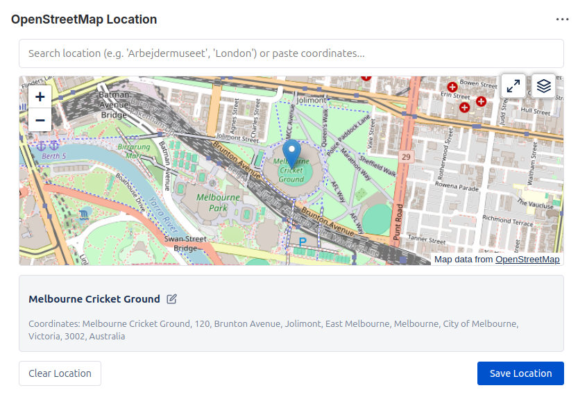 OpenStreetMap for Jira Screenshot