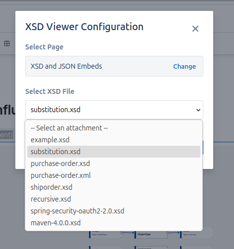 XSD Configuration Dialog